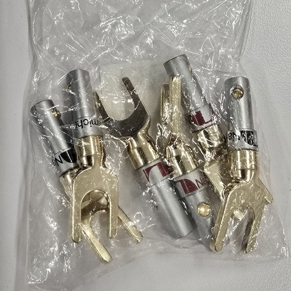 6 Pcs D Plated Banana U Fork Y Spade Plug Speaker Wire Connector 4mm